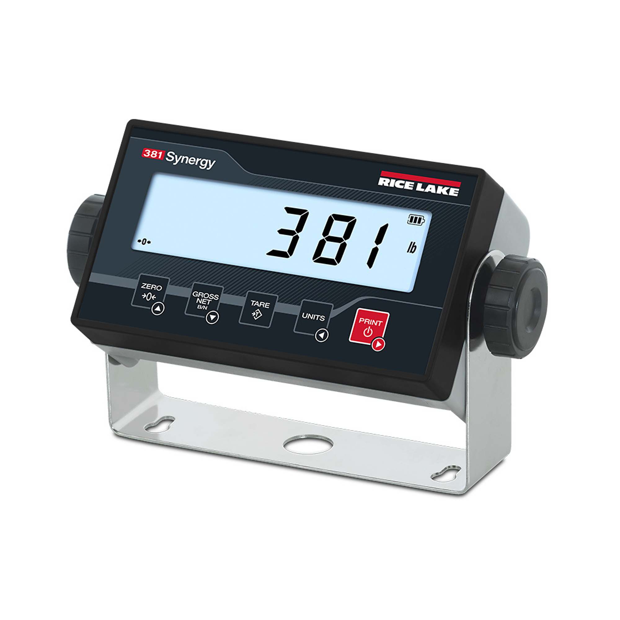 Rice Lake Battery Powered Scale Indicator - LCD Display, AA Alkaline, RS-232 and USB Ports, Model# 381 Synergy